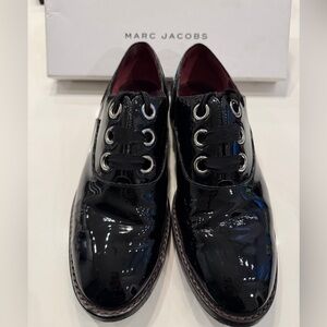 Marc Jacobs “Helena” Black Patent Leather Oxfords 36.5